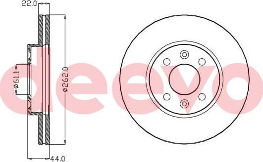 DEEVO BD28640 - Əyləc Diski furqanavto.az