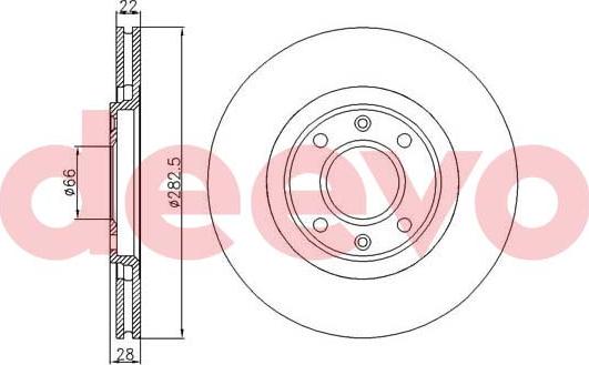 DEEVO BD28600 - Əyləc Diski furqanavto.az