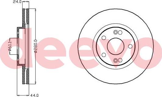 DEEVO BD28680 - Əyləc Diski furqanavto.az