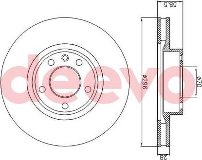 DEEVO BD28160 - Əyləc Diski furqanavto.az