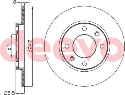 DEEVO BD28800 - Əyləc Diski furqanavto.az