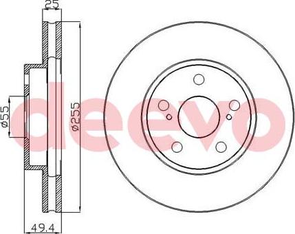 DEEVO BD23940 - Əyləc Diski furqanavto.az