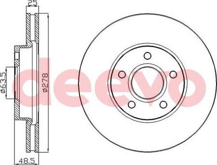 DEEVO BD23980 - Əyləc Diski furqanavto.az