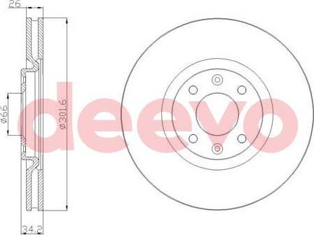 DEEVO BD23480 - Əyləc Diski furqanavto.az