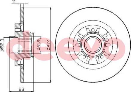 DEEVO BD23540 - Əyləc Diski furqanavto.az