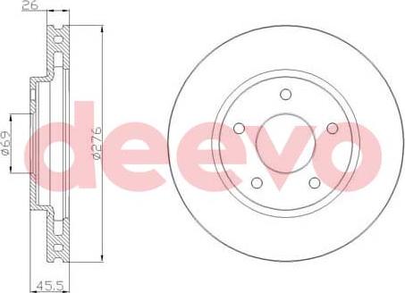 DEEVO BD23380 - Əyləc Diski furqanavto.az