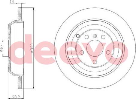 DEEVO BD23320 - Əyləc Diski furqanavto.az