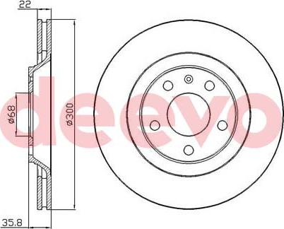 DEEVO BD22900 - Əyləc Diski furqanavto.az