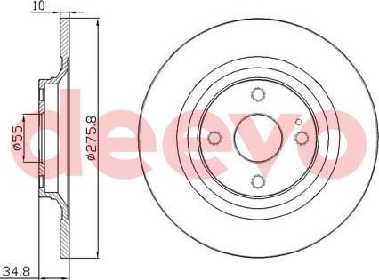 DEEVO BD22480 - Əyləc Diski furqanavto.az