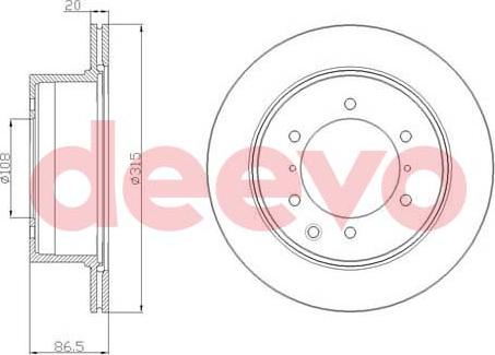 DEEVO BD22500 - Əyləc Diski furqanavto.az