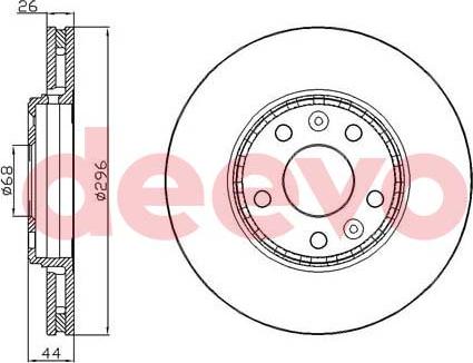 DEEVO BD22620 - Əyləc Diski furqanavto.az