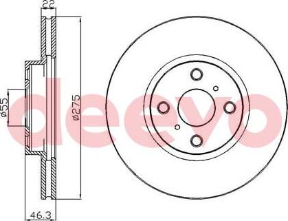 DEEVO BD22140 - Əyləc Diski furqanavto.az