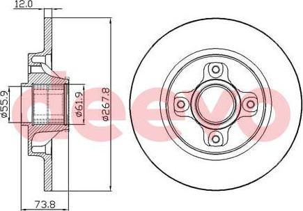 DEEVO BD22160 - Əyləc Diski furqanavto.az