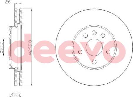 DEEVO BD22840 - Əyləc Diski furqanavto.az