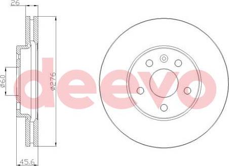 DEEVO BD22800 - Əyləc Diski furqanavto.az