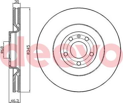 DEEVO BD22880 - Əyləc Diski furqanavto.az