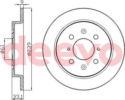 DEEVO BD22260 - Əyləc Diski furqanavto.az