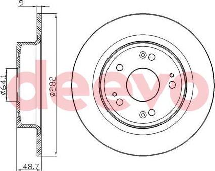 DEEVO BD22200 - Əyləc Diski furqanavto.az