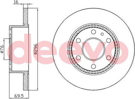 DEEVO BD22280 - Əyləc Diski furqanavto.az