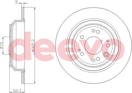 DEEVO BD22220 - Əyləc Diski furqanavto.az