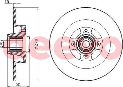 DEEVO BD22740 - Əyləc Diski furqanavto.az