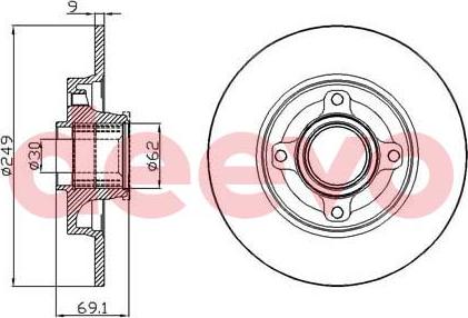 DEEVO BD22700 - Əyləc Diski furqanavto.az