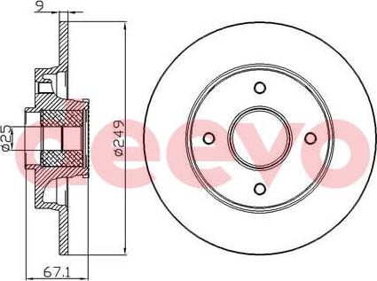 DEEVO BD22720 - Əyləc Diski furqanavto.az