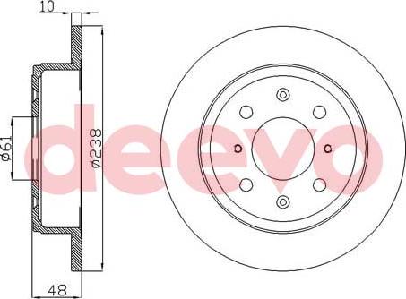 DEEVO BD27660 - Əyləc Diski furqanavto.az