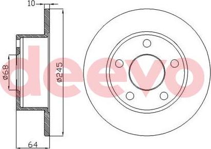 DEEVO BD27800 - Əyləc Diski furqanavto.az