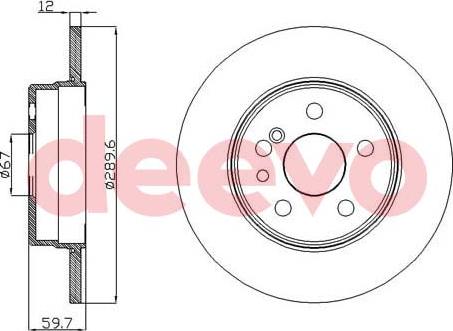 DEEVO BD27880 - Əyləc Diski furqanavto.az