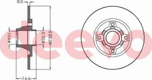 DEEVO BD27320 - Əyləc Diski furqanavto.az