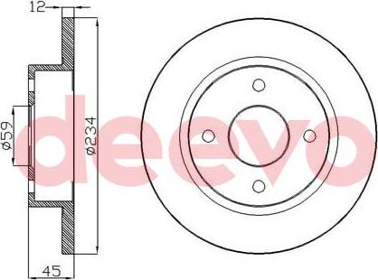 DEEVO BD27240 - Əyləc Diski furqanavto.az