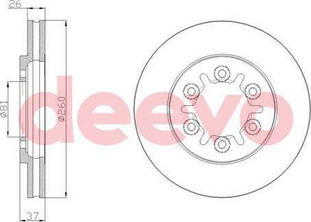 DEEVO BD27260 - Əyləc Diski furqanavto.az