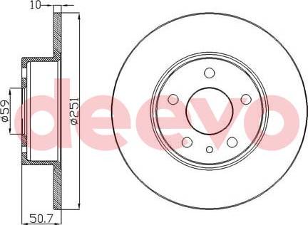 DEEVO BD27220 - Əyləc Diski furqanavto.az