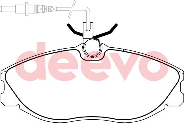 DEEVO BP59500 - Əyləc altlığı dəsti, əyləc diski furqanavto.az