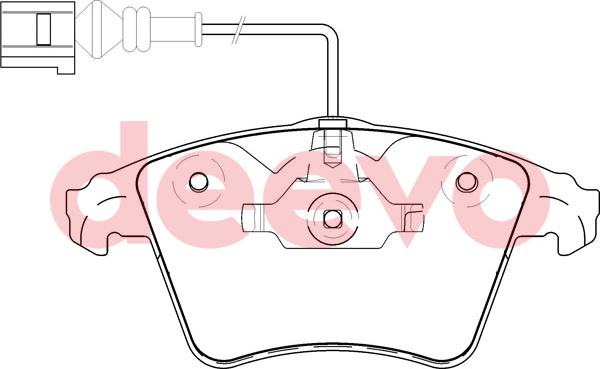 DEEVO BP54600 - Əyləc altlığı dəsti, əyləc diski furqanavto.az