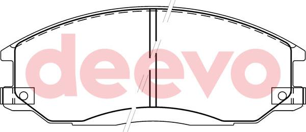 DEEVO BP54240 - Əyləc altlığı dəsti, əyləc diski furqanavto.az