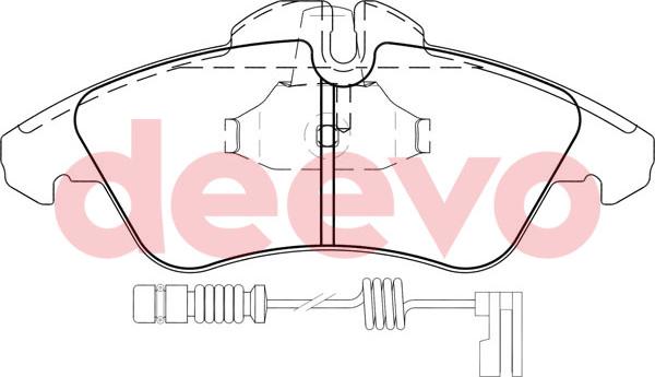 DEEVO BP55640 - Əyləc altlığı dəsti, əyləc diski furqanavto.az