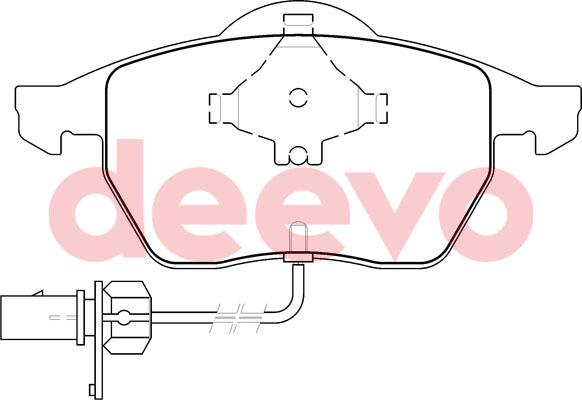 DEEVO BP55800 - Əyləc altlığı dəsti, əyləc diski furqanavto.az