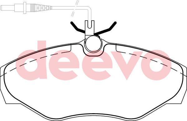 DEEVO BP55380 - Əyləc altlığı dəsti, əyləc diski furqanavto.az