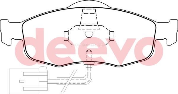 DEEVO BP56340 - Əyləc altlığı dəsti, əyləc diski furqanavto.az