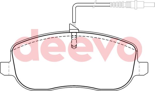 DEEVO BP50940 - Əyləc altlığı dəsti, əyləc diski furqanavto.az