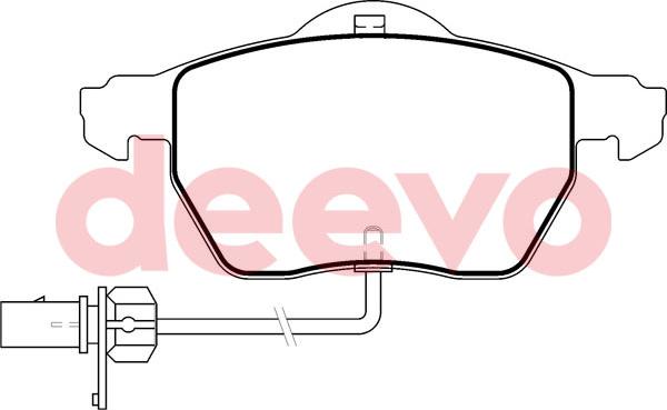 DEEVO BP50640 - Əyləc altlığı dəsti, əyləc diski furqanavto.az