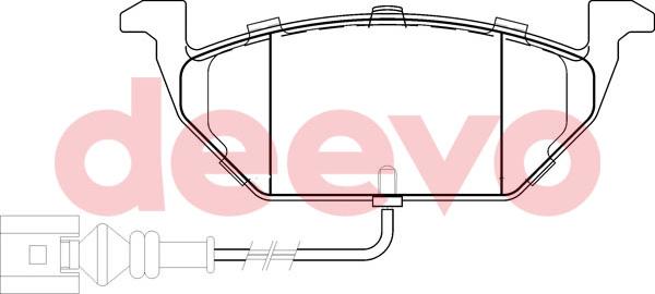 DEEVO BP50040 - Əyləc altlığı dəsti, əyləc diski furqanavto.az