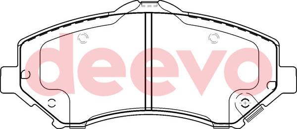 DEEVO BP58980 - Əyləc altlığı dəsti, əyləc diski furqanavto.az