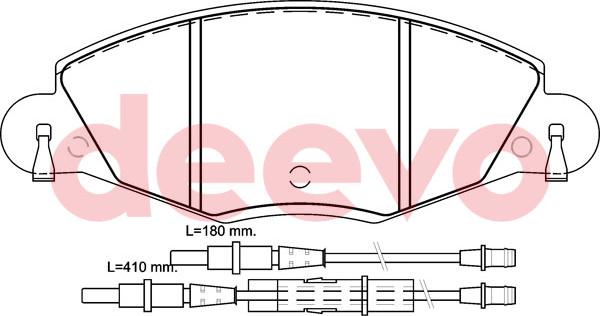 DEEVO BP58260 - Əyləc altlığı dəsti, əyləc diski furqanavto.az