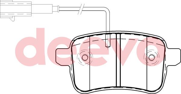 DEEVO BP53580 - Əyləc altlığı dəsti, əyləc diski furqanavto.az