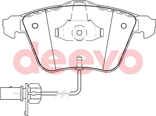 DEEVO BP53060 - Əyləc altlığı dəsti, əyləc diski furqanavto.az