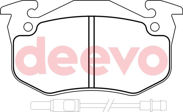 DEEVO BP53160 - Əyləc altlığı dəsti, əyləc diski furqanavto.az