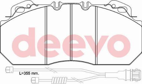 DEEVO BP65040 - Əyləc altlığı dəsti, əyləc diski furqanavto.az